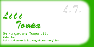 lili tompa business card